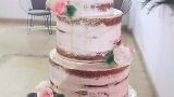 naked wedding cake
